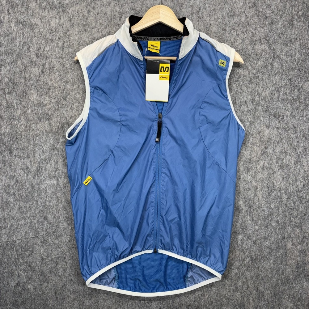 Mavic Cycling Vest‎ Women's US Small Blue Windstopper Bike Kit NWT